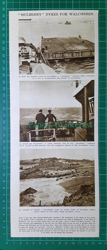 X1463) Walcheren Dykes Mulberry Pontoons - 1945 Cutting