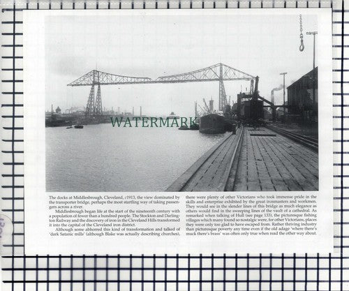 King's Dock Swansea / Middlesbrough Docks & Bridge - Book Print