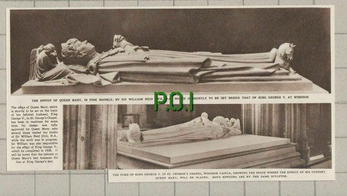 Sir William Reid Dick Windsor Castle Effigy Queen Mary King George 1953 Cutting