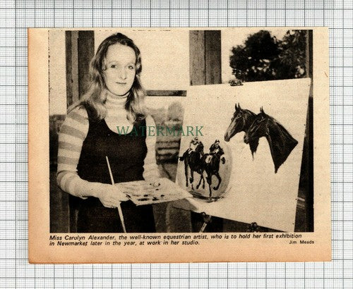 C7509) Miss Carolyn Alexander Artist Newmarket - 1973 Cutting