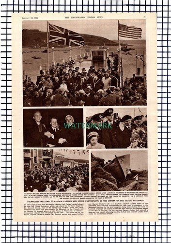 FLYING ENTERPRISE Ship Captain Kurt Carlsen - 1952 Article