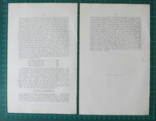 (6090) Sir Charles Legard Scarborough Yorkshire - 1901 Article