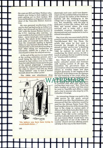 (7065) Coxwold Cyclists Touring Club Rev Jim Thom - 1989 Article