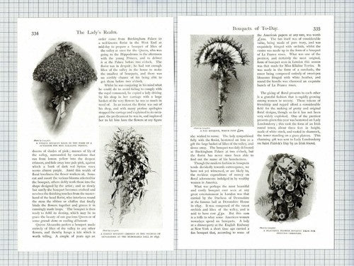 (6338) Flower Arranging Bouquet Making - c.1905 Article