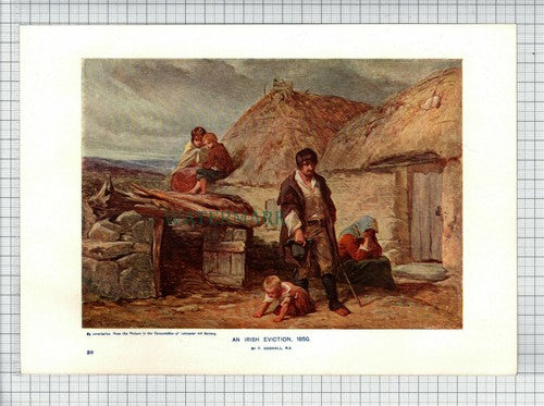 An Irish Eviction Ireland F Goodall - c.1930s Print