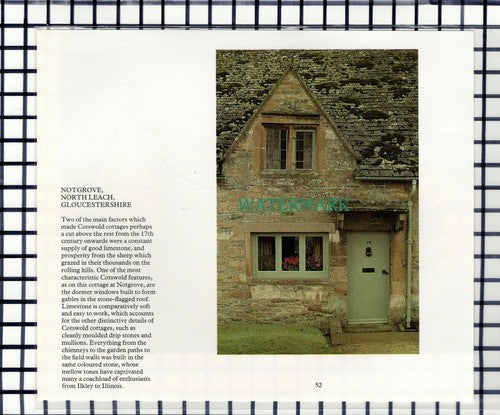 C7030) Notgrove North Leach Cotswolds - 1980s Cutting