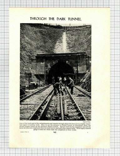 Polhill Railway Tunnel Knockholt Kent - c.1950s Book Print