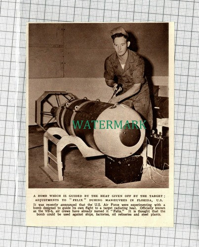 C2122) VB-6 Felix Bomb Florida USA - 1948 Paper Cutting