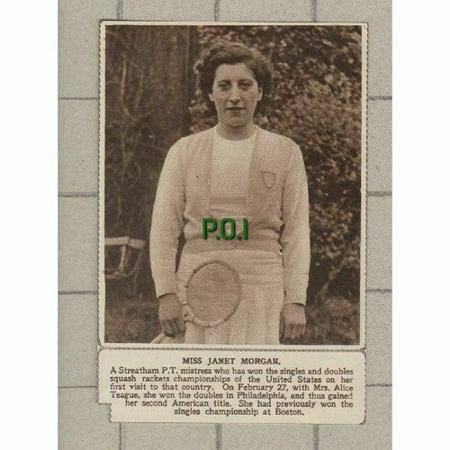 C226) Miss Janet Morgan Streatham Squash Champion Alice Teague - 1949
