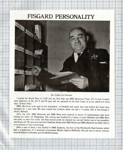 HMS Fisgard Mr Collins The Postman - 1973 Clipping/ Print