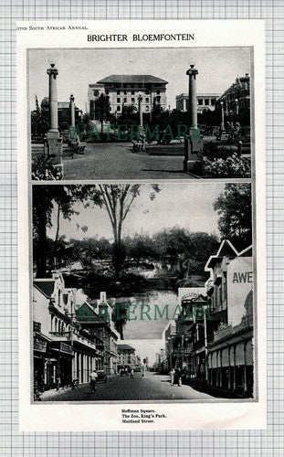 X1472) BLOEMFONTEIN South Africa - 1932 Cutting