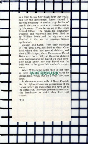 Joy Lewis David Bates Coggeshall Tiptree Essex Birchanger -1960s Article / Print