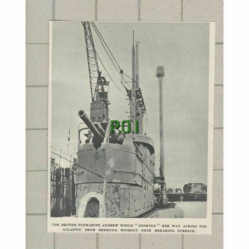 British Submarine ANDREW - 1953 Small News Clipping