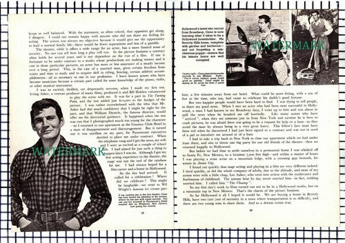 Gene Barry Actor - c.1955 Article
