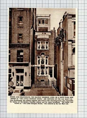 John Braithwaite Railway Engineer The Little Georgian House - 1961 Cutting