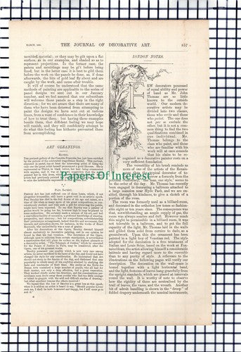 X1403) Paul Baudry Obituary French Artist - 1896 Cutting