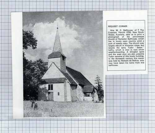 (5458) Church of Ramsden Bellhouse Essex - 1970 Clip