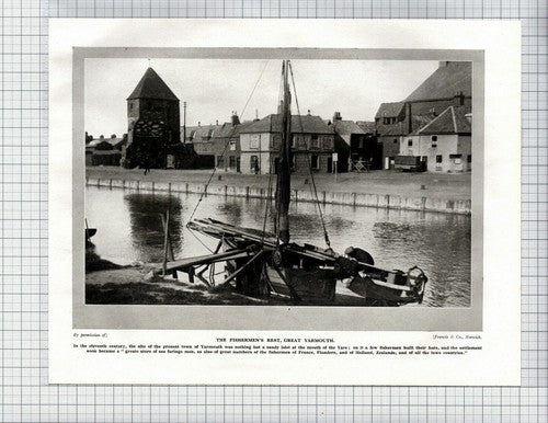 The Fishermen's Rest Great Yarmouth - c.1930s Book Print