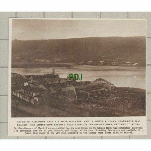 C223) Ammunition Factory Near Eyub Golden Horn Istanbul Explosion - 1949