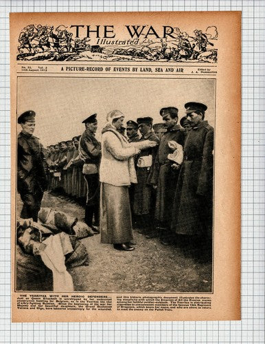 15th Regiment of Dragoons Russian Tsaritza WW1 - 1915 Antique Book Print