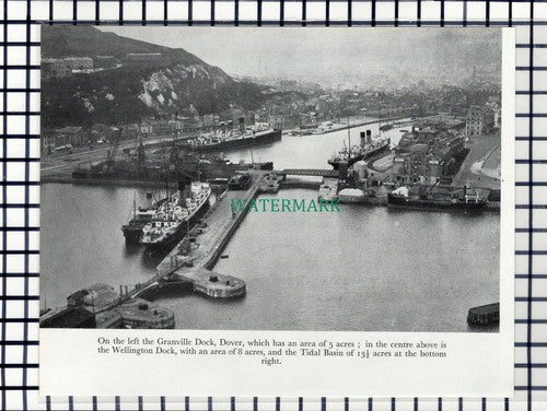 C7046) Granville Dock Dover Wellington Dock - 1957 Cutting