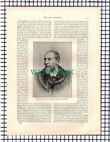 X1661) Mr Charles Locke Eastlake National Gallery - c.1892 Article