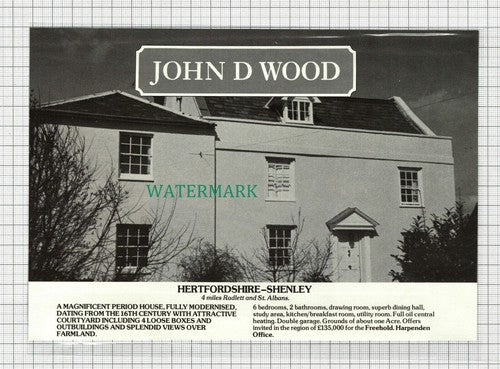 C2981) Shenley Hertfordshire House Sale Advert - 1981 Clip