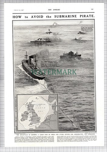 Avoiding German Submarines World War One WW1 - 1915 News Page