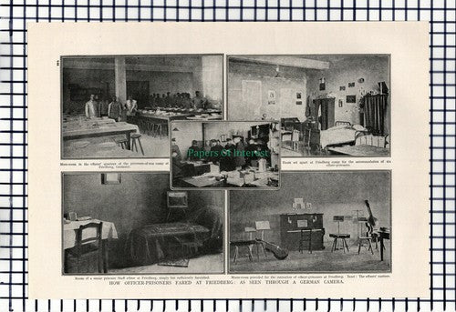 X1274) Friedberg Germany POW Camp World War One WW1 - c.1916 Book Print