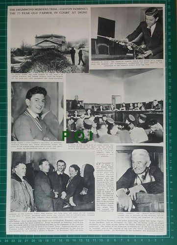 (X282) The Drummond Murders Trial Gaston Dominici - 1954 Clip