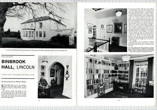 Binbrook Hall Lincoln Michael Sleight - 1970 Article / Print