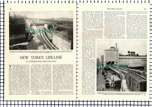 (7304) New York Central Railroad - 1930s 4-Side Article