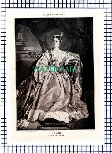 X1557) Mlle Rachel Actress - 1910 Print