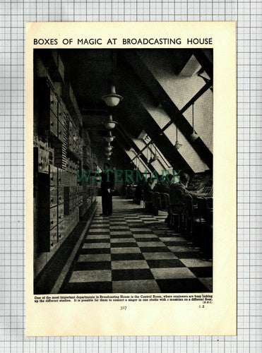 (7183) Broadcasting House Control Room - 1936 Cutting