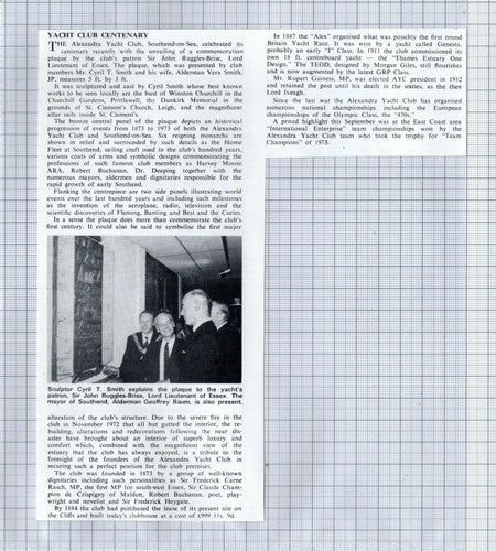 (5563) Alexandra Yacht Club Southend Cyril T Smith Ruggles Brise Baum - 1973