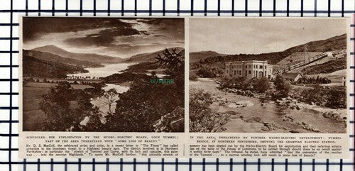 C6116) Loch Tummel Hydro Electric Development Grampian Station ~ 1945 Cutting