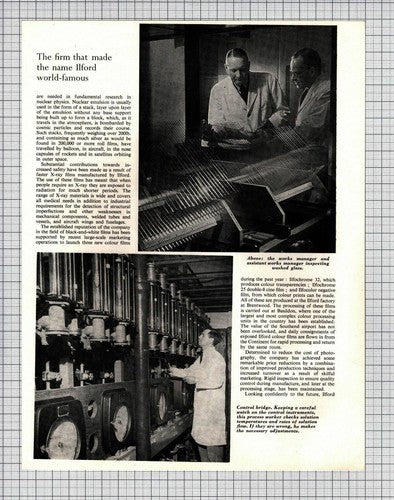 Messrs Ilford Limited Photographic Factory Alfred Harman - 1963 Article