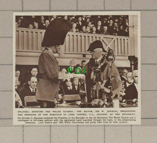 C2162) 1st Battalion Welsh Guards Sir W Jenkins Swansea Mayor Lord Gowrie 1948
