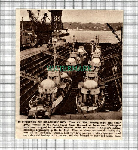 C2868) Puget Sound Naval Shipyard Bremerton Washington Indo Chinese 1950 Clip