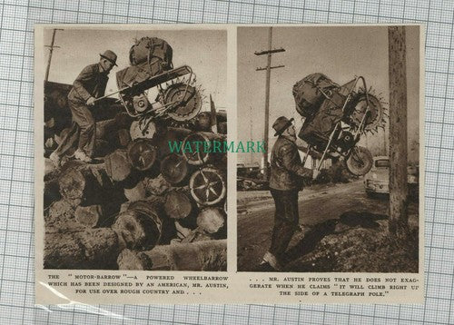C1638) Mr Austin And His Motor Wheelbarrow Motor-Barrow USA - 1948 Clip