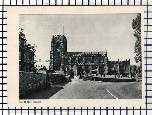 C6099) Thirsk Church Yorkshire - 1950s Cutting