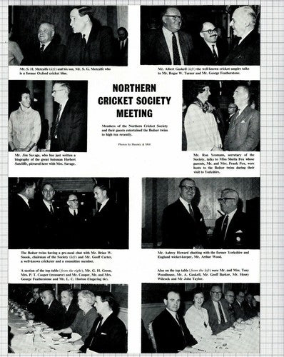 Northern Cricket Society Bedser Aubrey Howard Yeomans Brian Snook 1966 Clipping
