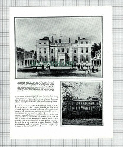 X1817) MARLBOROUGH HOUSE - c.1952 Article
