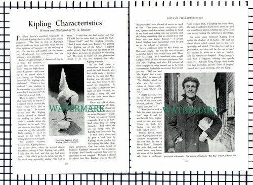(8155) Rudyard Kipling Sam Smith Burwash - 1950 Article