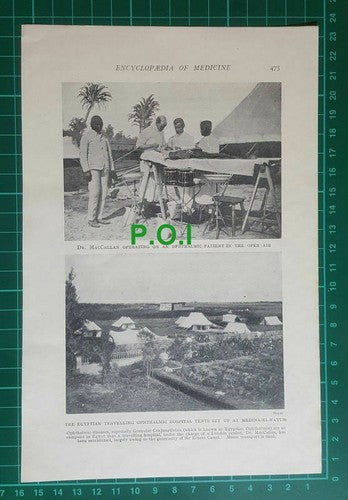 Egypt Travelling Opthalmic Eye Hospital Medina El Fayum Dr MacCallan - 1914