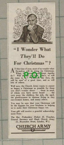 C2496) Church Army Christmas Appeal Rev Hubert H Treacher - 1947 Clip