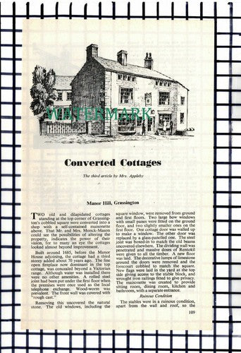 (8124) Manor Hill Grassington Sloade Lane Cottage Ridgeway - 1969 Article