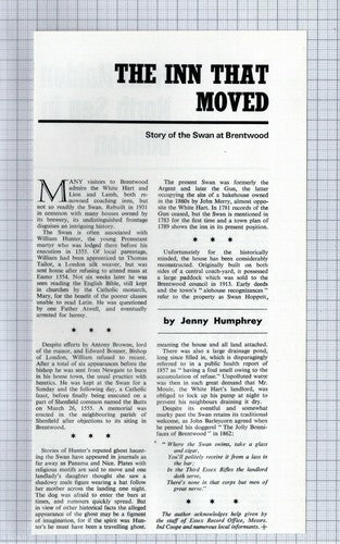 (5456) The Swan Pub Brentwood Essex Jenny Humphrey - 1970 Clip