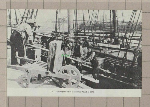C1843) Slate Loading At Greaves Wharf - c.1975 Clip