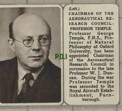 (C476) Prof George Temple Oxford Aeronautical Research Council -SMALL 1961 Clip